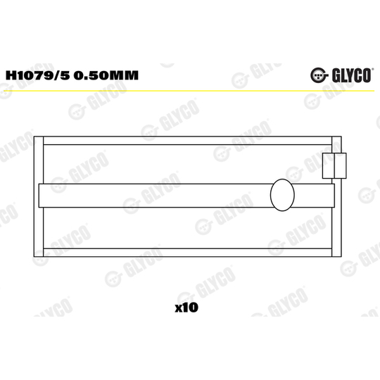 H1079/5 0.50mm - Crankshaft Bearings 