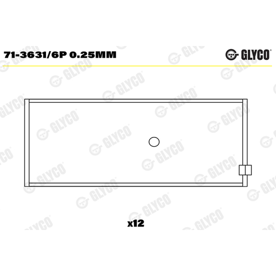 71-3631/6P 0.25mm - Big End Bearings 