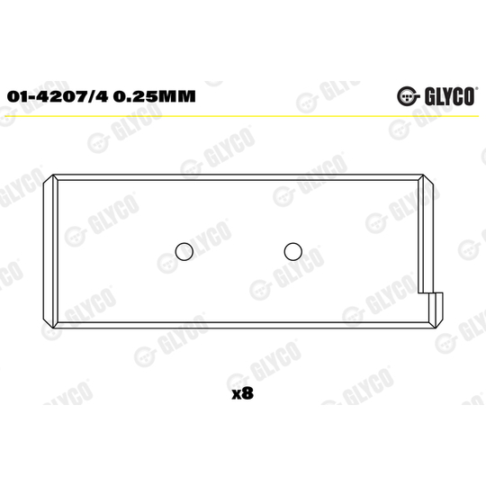 01-4207/4 0.25mm - Big End Bearings 