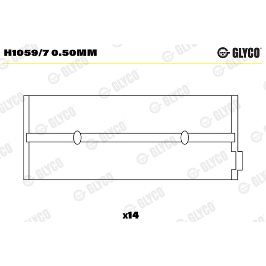 H1059/7 0.50mm - Crankshaft Bearings 