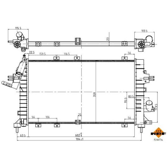 53447A - Radiator, engine cooling 