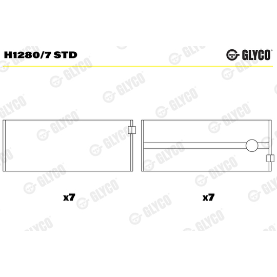 H1280/7 STD - Crankshaft Bearings 