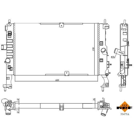 53475A - Radiator, engine cooling 