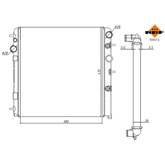 50447A - Radiator, engine cooling 