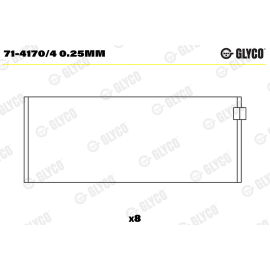 71-4170/4 0.25mm - Big End Bearings 