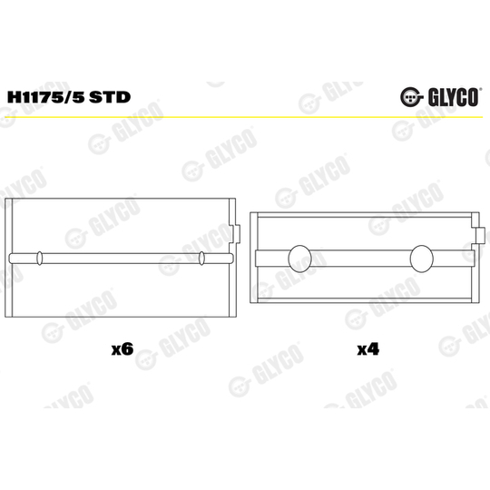 H1175/5 STD - Crankshaft Bearings 