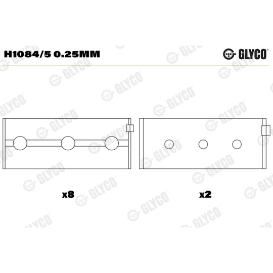 H1084/5 0.25mm - Crankshaft Bearings 