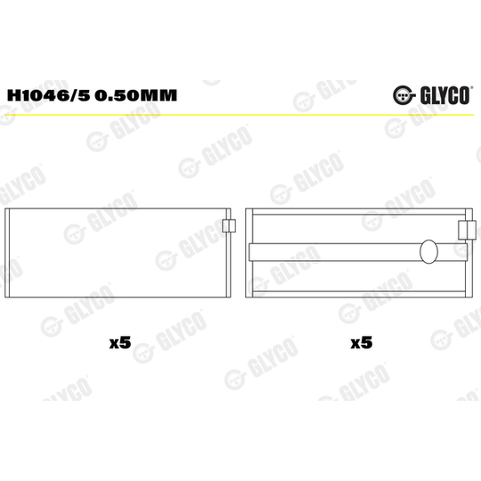 H1046/5 0.50mm - Väntvõlli laager 