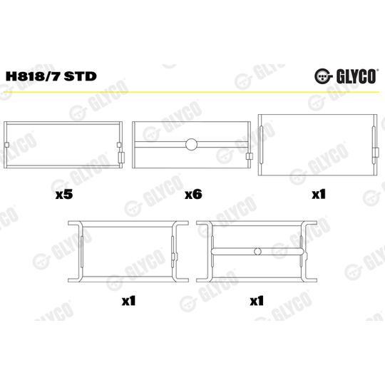 H818/7 STD - Crankshaft Bearings 