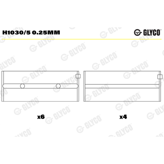 H1030/5 0.25mm - Väntvõlli laager 