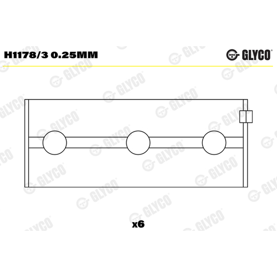 H1178/3 0.25mm - Väntvõlli laager 