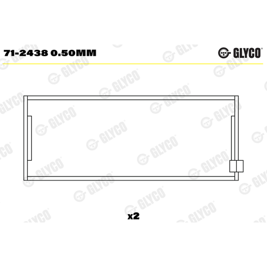 71-2438 0.50mm - Big End Bearings 