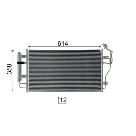 AC 1089 000S - Condenser, air conditioning 