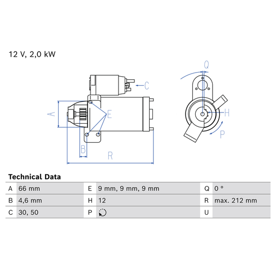 0 986 026 810 - Startmotor 