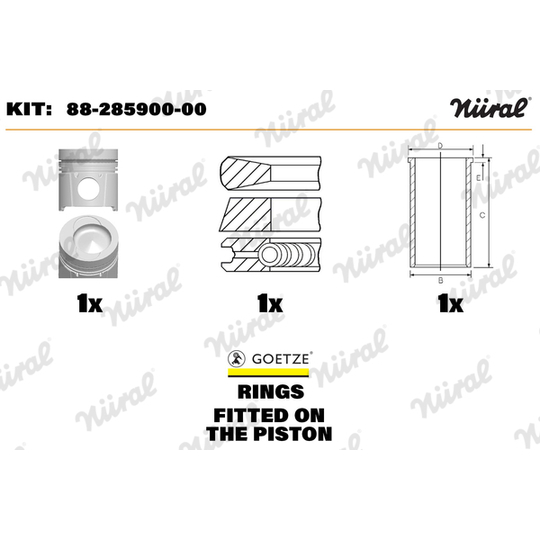 88-285900-00 - Repair Set, piston/sleeve 