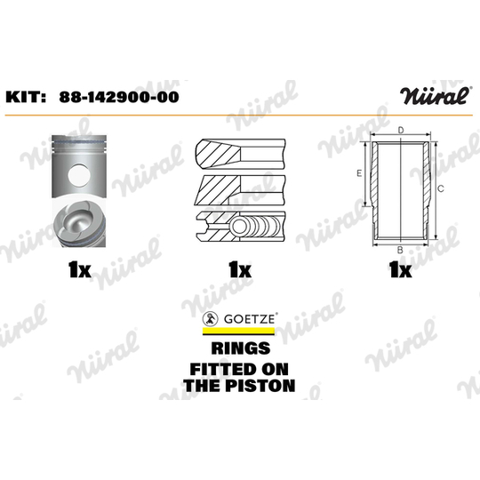 88-142900-00 - Repair Set, piston/sleeve 