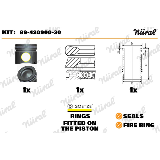 89-420900-30 - Repair Set, piston/sleeve 