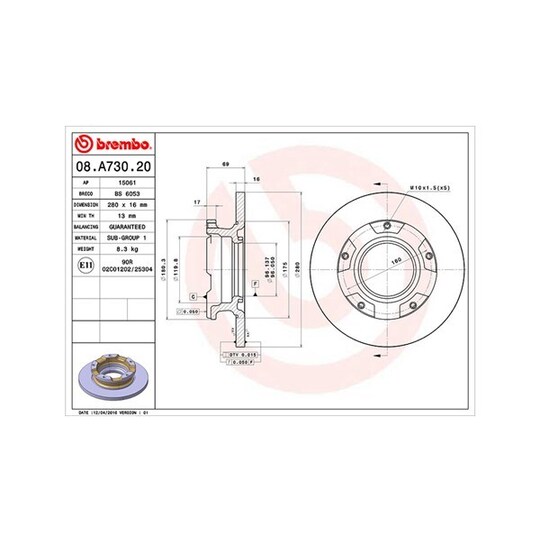 360406111200 - Brake Disc 