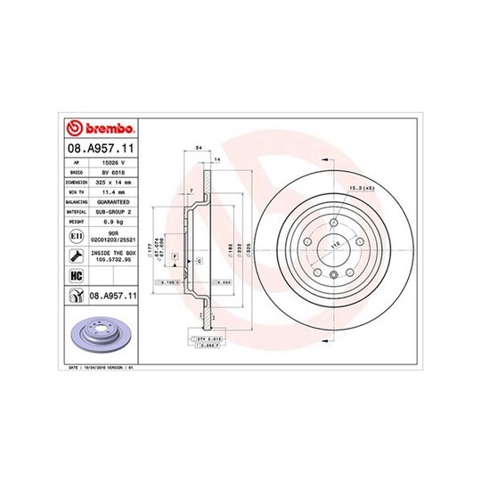 360406120001 - Brake Disc 