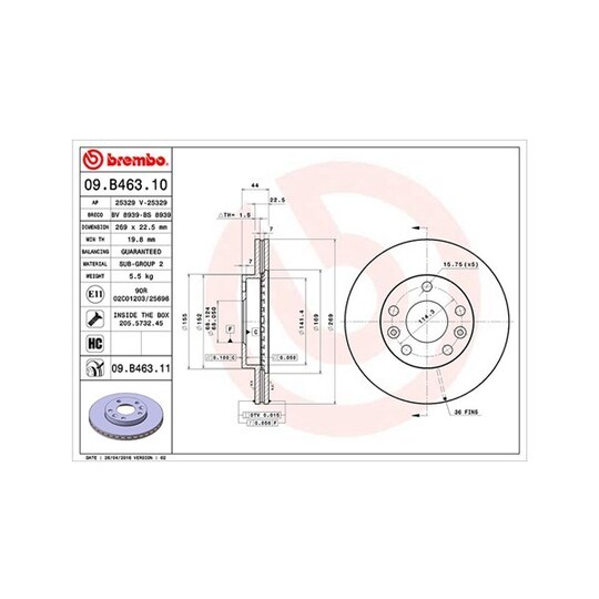 360406110300 - Brake Disc 