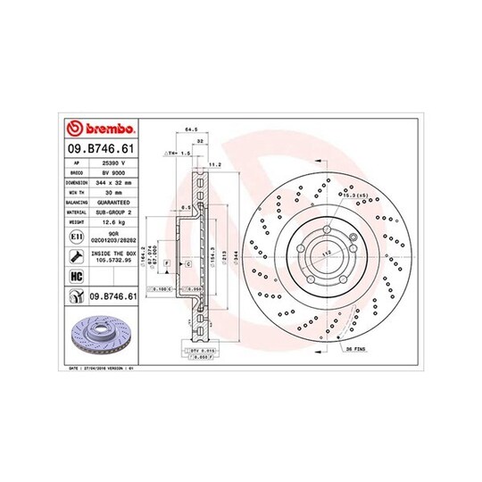 360406116001 - Brake Disc 