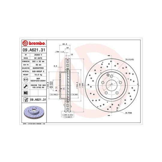 360406109101 - Brake Disc 