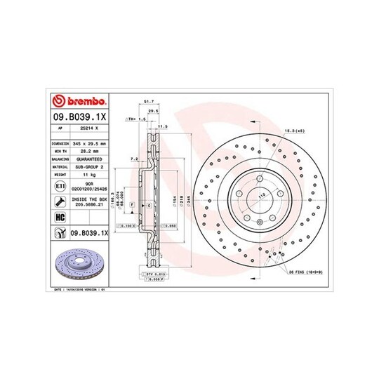 360406081602 - Brake Disc 