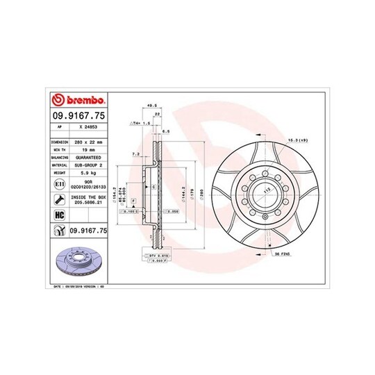 360406002005 - Brake Disc 