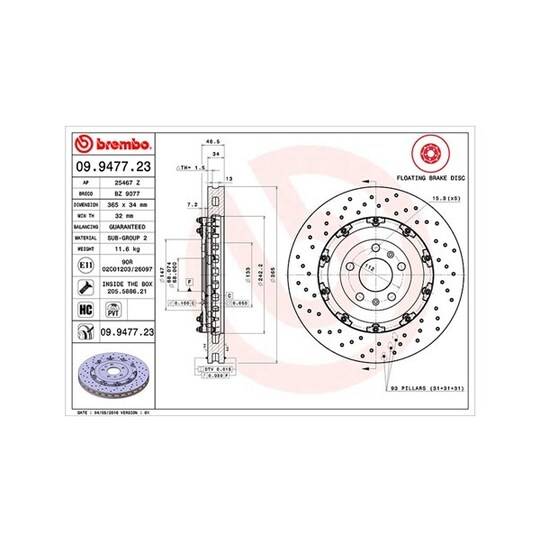 360406128803 - Brake Disc 