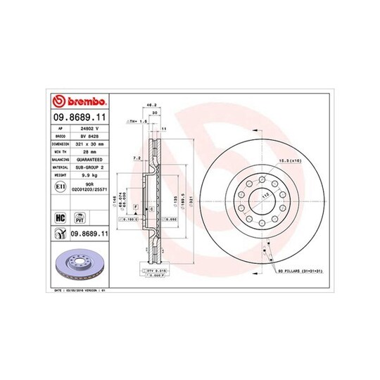 360406001801 - Brake Disc 