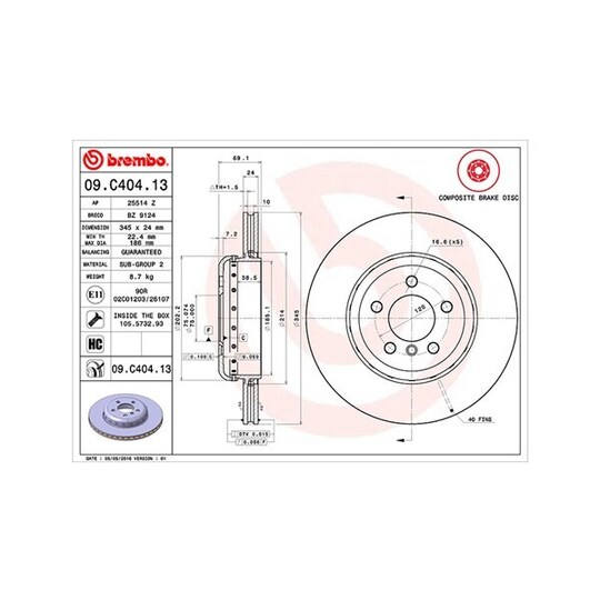 360406130804 - Brake Disc 