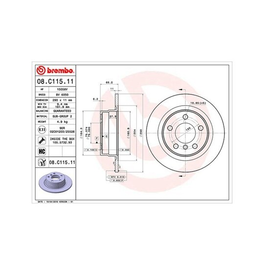 360406126901 - Brake Disc 