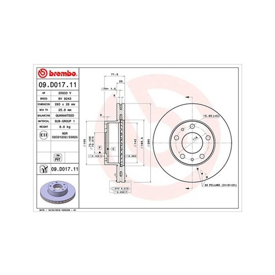 360406159101 - Brake Disc 