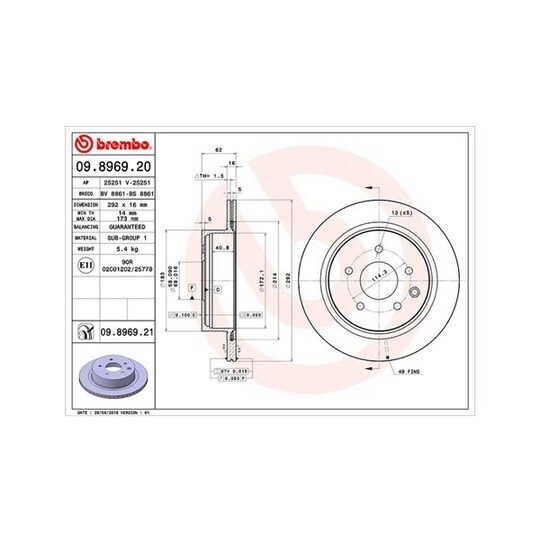 360406110100 - Brake Disc 