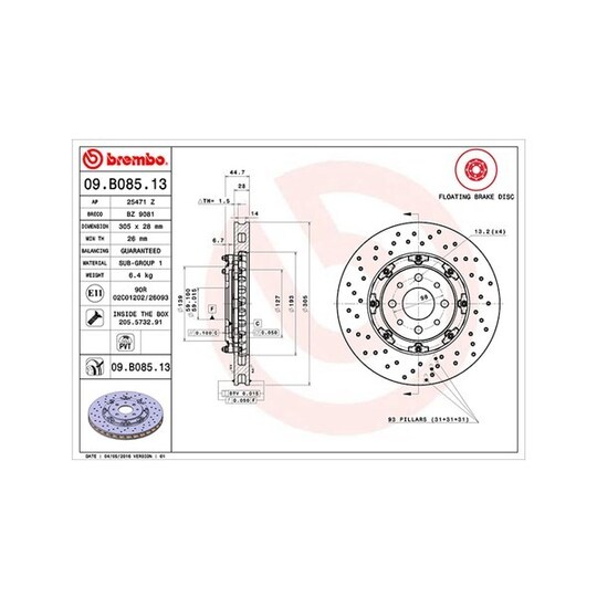 360406129603 - Brake Disc 