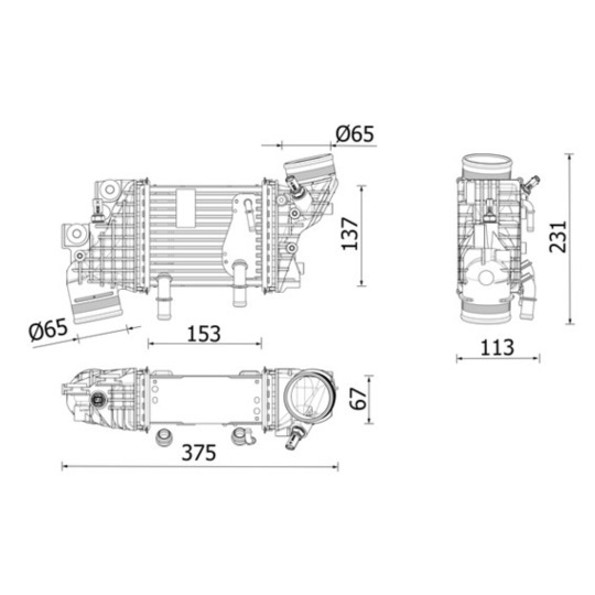 CI 663 000P - Kompressoriõhu radiaator 