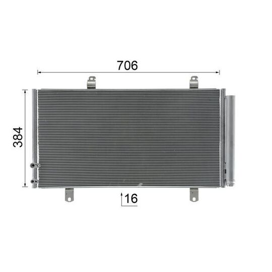 AC 1076 000S - Condenser, air conditioning 