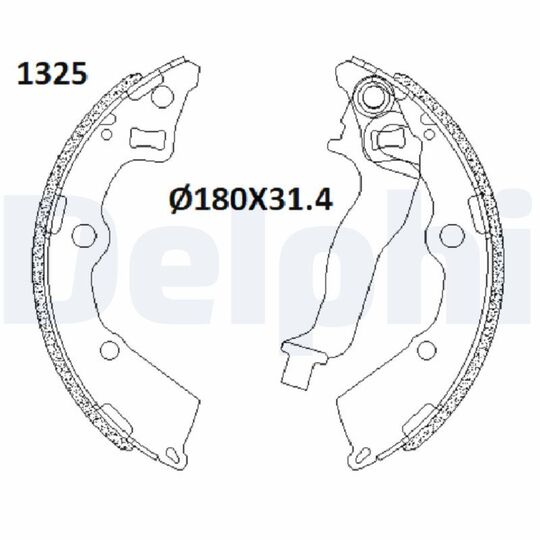 LS2199 - Brake Shoe Set 