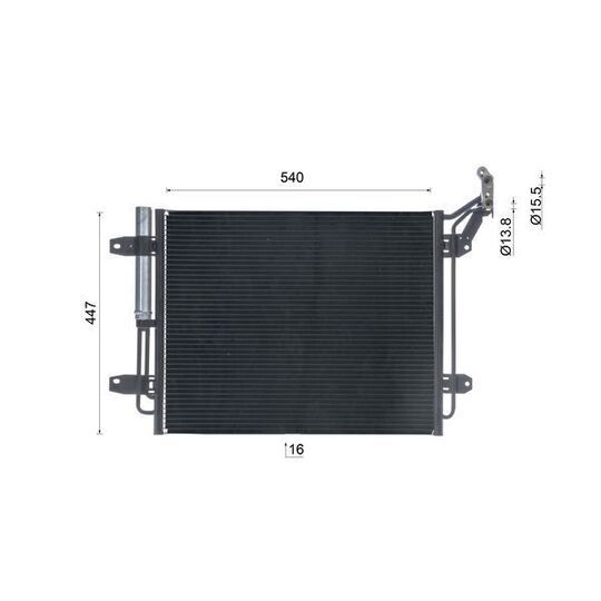 AC 454 000S - Condenser, air conditioning 