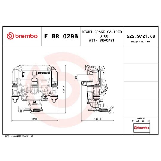 F BR 029B - Brake Caliper 