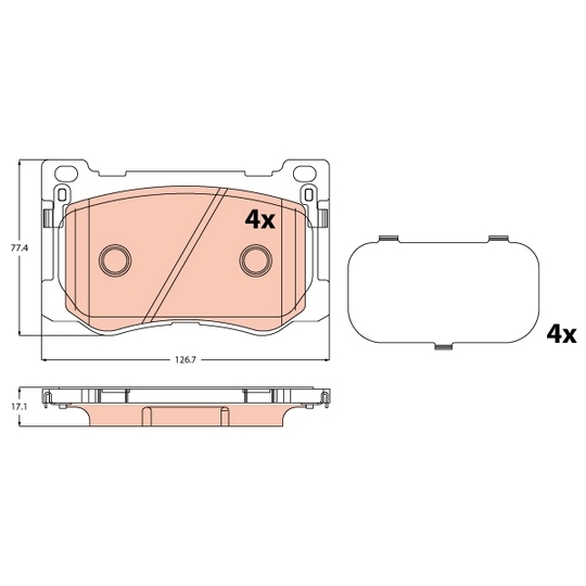 GDB2311 - Brake Pad Set, disc brake 