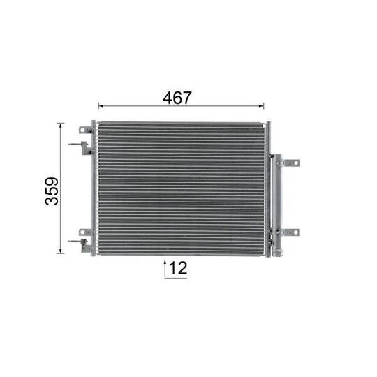 AC 1048 000S - Kondensor, klimatanläggning 