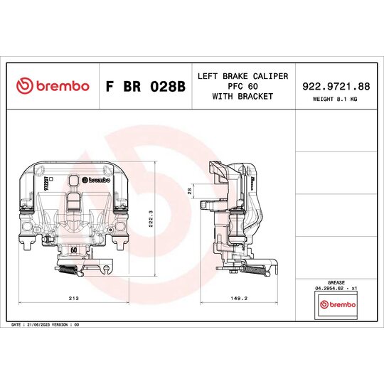 F BR 028B - Brake Caliper 