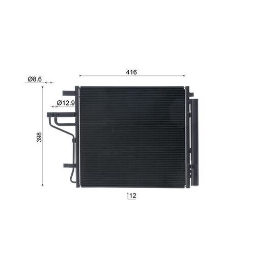 AC 1067 000S - Condenser, air conditioning 