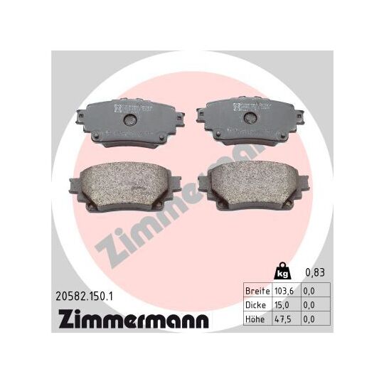 20582.150.1 - Brake Pad Set, disc brake 