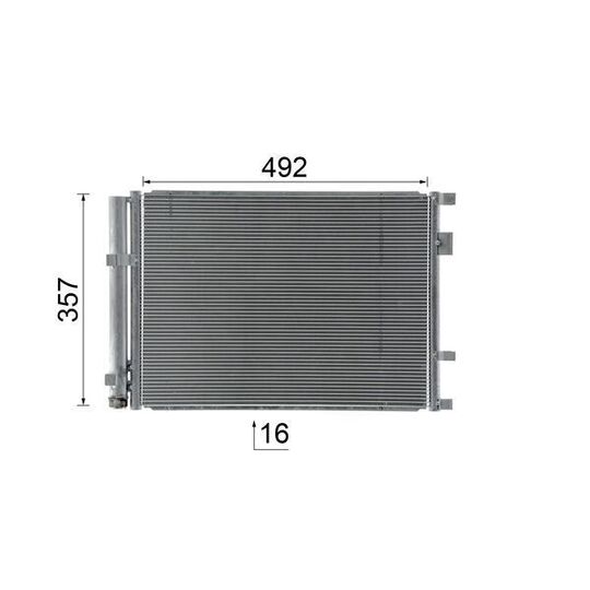 AC 1055 000S - Condenser, air conditioning 