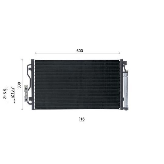 AC 1095 000S - Condenser, air conditioning 