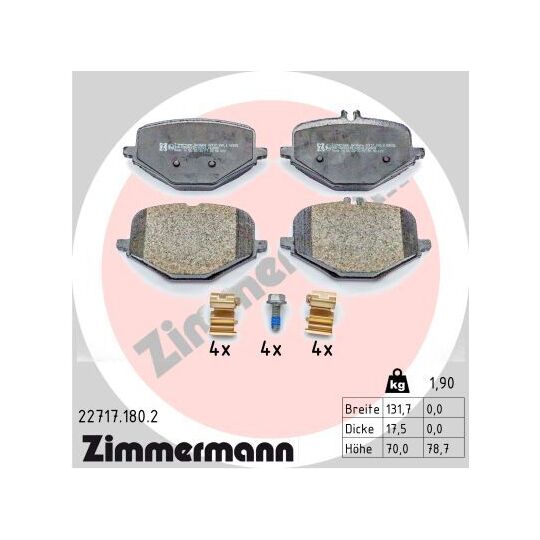 22717.180.2 - Brake Pad Set, disc brake 