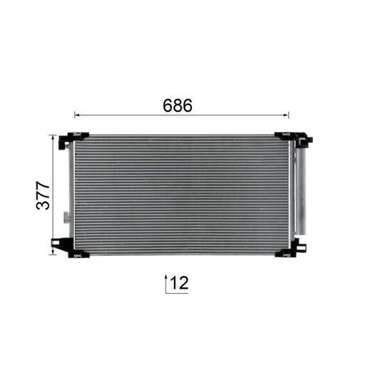 AC 1058 000S - Condenser, air conditioning 