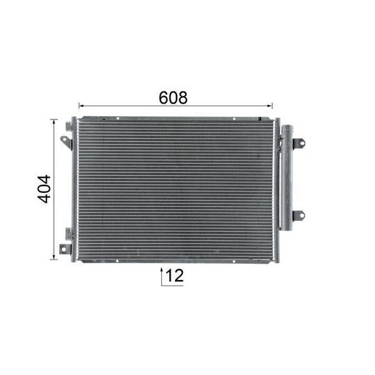 AC 1025 000S - Kondensor, klimatanläggning 